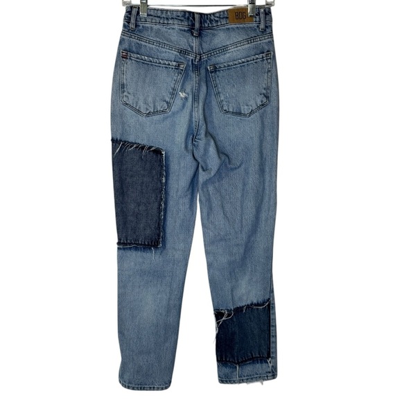 Urban Outfitters BDG Slim Straight Distressed Patchwork Denim Jeans Womens 26 - Picture 2 of 11